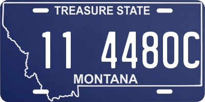 MT license plate 114480C