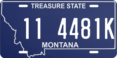MT license plate 114481K