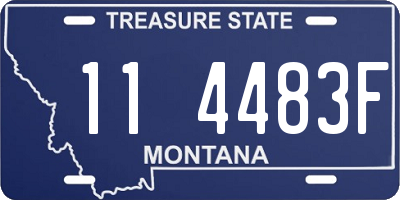 MT license plate 114483F