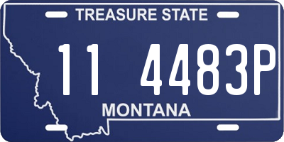MT license plate 114483P