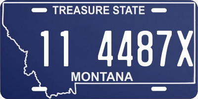 MT license plate 114487X