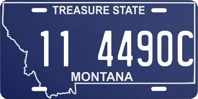 MT license plate 114490C