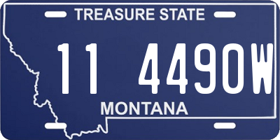 MT license plate 114490W