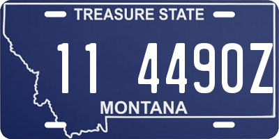 MT license plate 114490Z