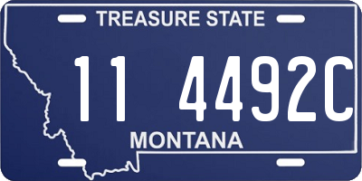 MT license plate 114492C