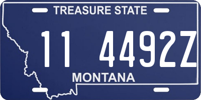 MT license plate 114492Z