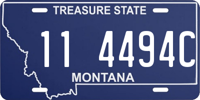 MT license plate 114494C