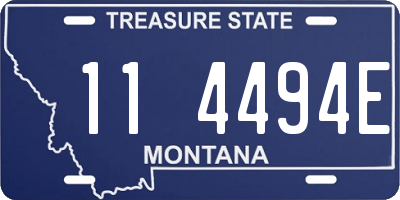 MT license plate 114494E