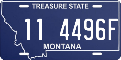 MT license plate 114496F