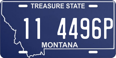 MT license plate 114496P