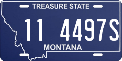 MT license plate 114497S