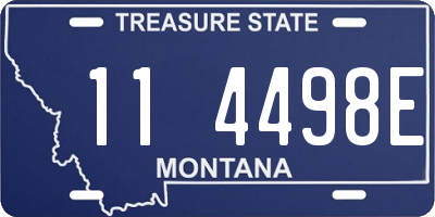 MT license plate 114498E