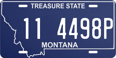 MT license plate 114498P