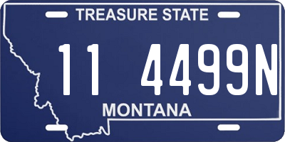 MT license plate 114499N