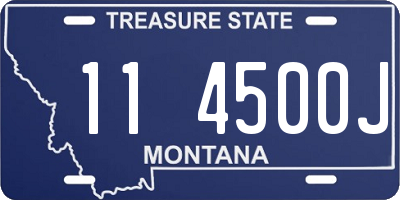 MT license plate 114500J