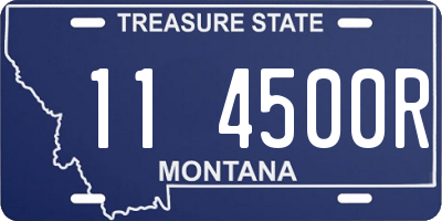 MT license plate 114500R