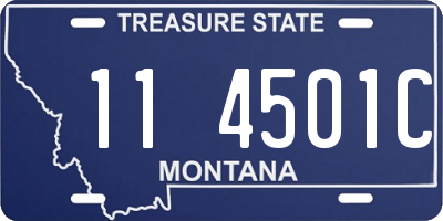 MT license plate 114501C