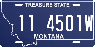 MT license plate 114501W