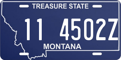 MT license plate 114502Z