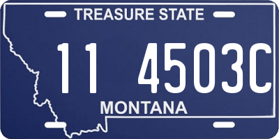 MT license plate 114503C