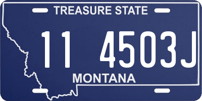 MT license plate 114503J