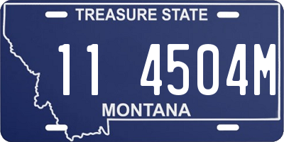 MT license plate 114504M