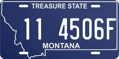 MT license plate 114506F