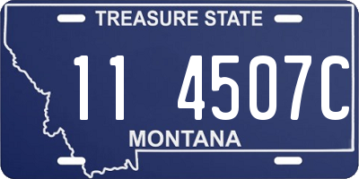 MT license plate 114507C