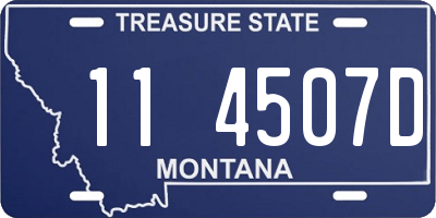 MT license plate 114507D