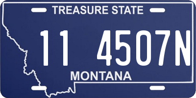 MT license plate 114507N