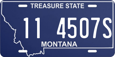 MT license plate 114507S