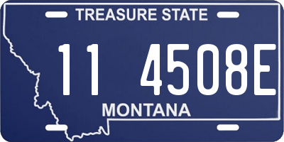 MT license plate 114508E