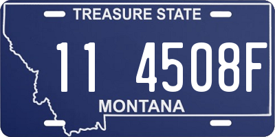 MT license plate 114508F