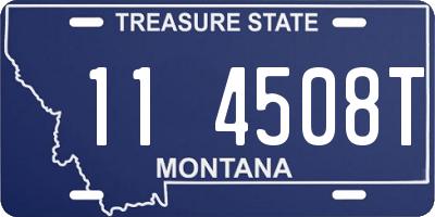 MT license plate 114508T