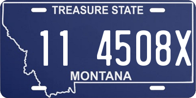 MT license plate 114508X