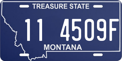 MT license plate 114509F