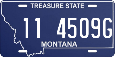 MT license plate 114509G