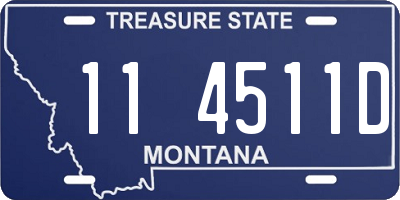 MT license plate 114511D