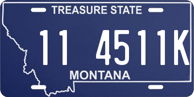 MT license plate 114511K