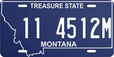 MT license plate 114512M