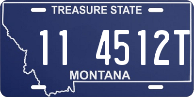 MT license plate 114512T