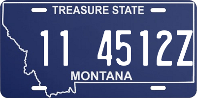 MT license plate 114512Z