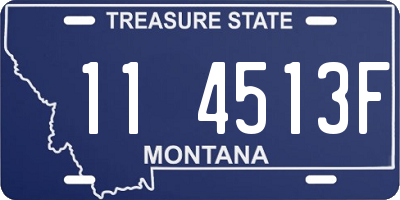 MT license plate 114513F