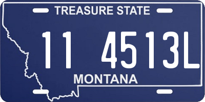 MT license plate 114513L