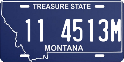 MT license plate 114513M