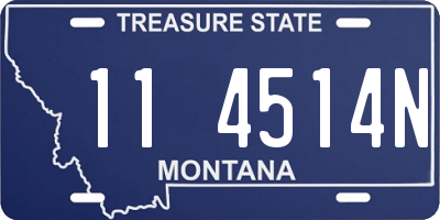 MT license plate 114514N