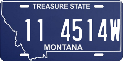 MT license plate 114514W