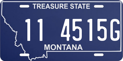 MT license plate 114515G