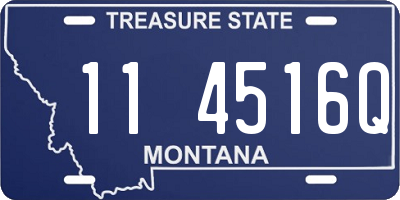 MT license plate 114516Q