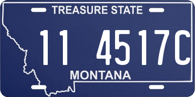 MT license plate 114517C